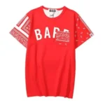 BAPE Head Red Color Print T-Shirt