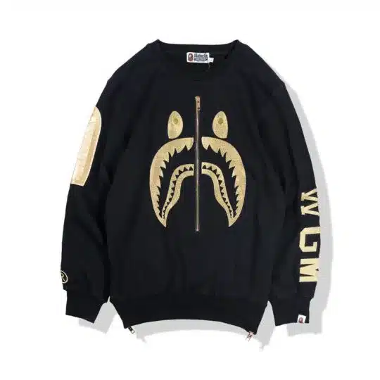 BAPE Shark Gold Pullover Sweater