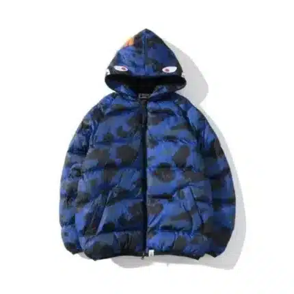 Bape Blue Quilted Camo Jacket