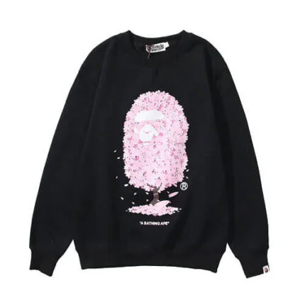 BAPE Sakura Tree A Bathing Ape White Sweater