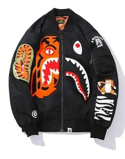 A BATHING APE Shark Head & Tiger Head Jacket