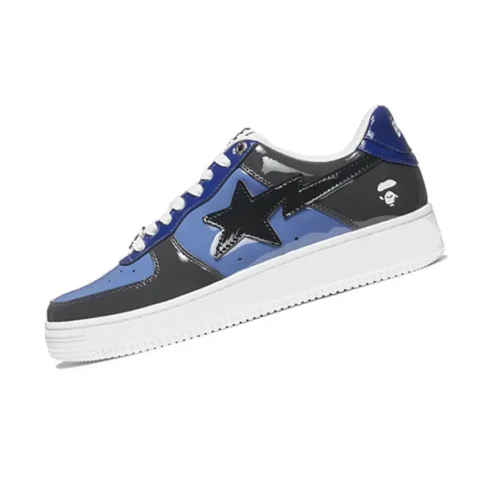 Breathable Blue and Black Bathing Ape Sneakers