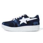 BAPESTA Navy Camo Shoes